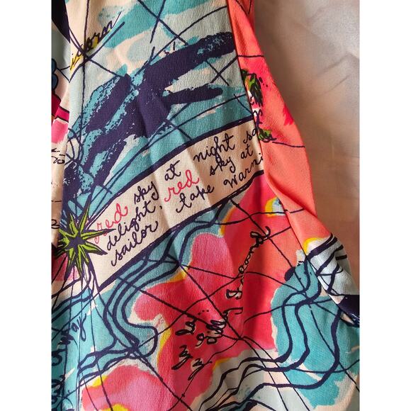 LILY PULITZER Dress Women's 8 Silk X Marks the Spot Connie Mini Cruise Spring - Picture 4 of 8